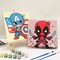 4 Pack Paint by Numbers Kit for Kids with Frame- Cartoon Painting Kits for Kids Ages 4-8, Cartoon Paint by Numbers with Frame 8x8 Inch